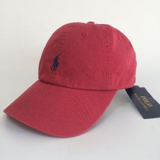 ポロラルフローレン(POLO RALPH LAUREN)のN77 新品 未使用 ポロ ラルフローレン ポニー キャップ レンガ 赤(キャップ)