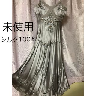 定価16万未使用/シルク100%  アシンメトリーワンピース(ロングワンピース/マキシワンピース)