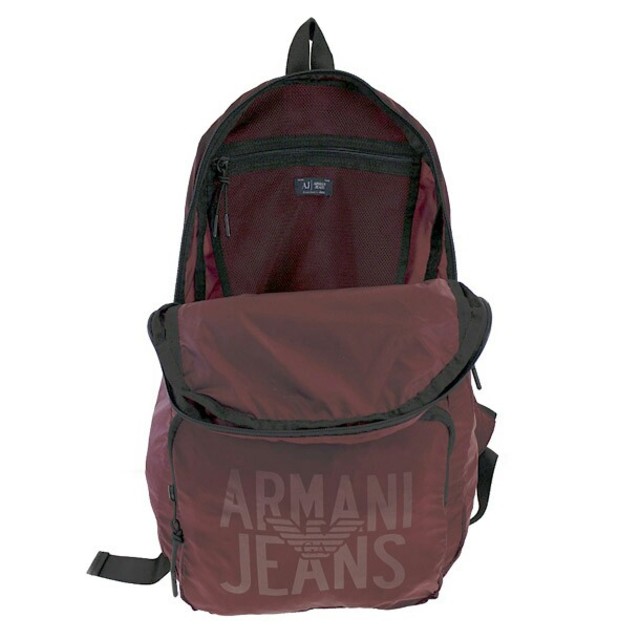 ARMANI JEANS(アルマーニジーンズ)の☆アルマーニ ジーンズ バッグ リュック バックパック☆ボルドー☆新品 メンズのバッグ(バッグパック/リュック)の商品写真