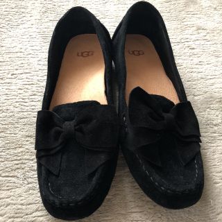 アグ(UGG)のUgg 黒フラットシューズ23.5(その他)