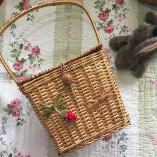 ロキエ(Lochie)の🔻vintage basket🍓(かごバッグ/ストローバッグ)