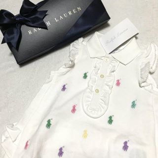 ラルフローレン(Ralph Lauren)の＊バニラ様 専用＊大人気♡新品✨マルチポニー フリル ショートオール 9M/75(ロンパース)