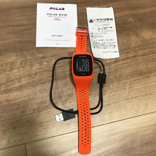 ポラール(POLAR)のPOLAR M430 オレンジ(腕時計(デジタル))