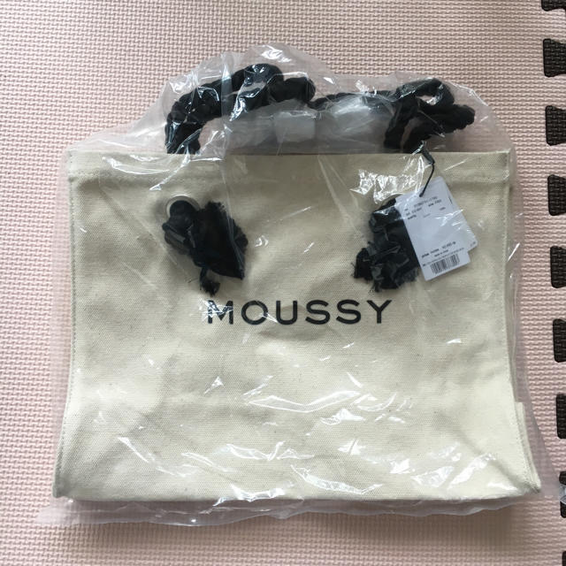 moussy(マウジー)のmoussy キャンバストートバッグ ホワイト レディースのバッグ(トートバッグ)の商品写真