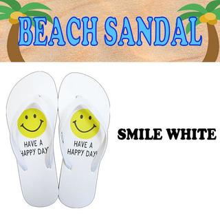 ビーチサンダル スマイル 白 ビーサン BEACH SANDAL SMILE(サンダル)