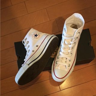 コンバース(CONVERSE)の美品★【コンバース☆ハイカットスニーカー☆ホワイト】★23(スニーカー)