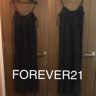 フォーエバートゥエンティーワン(FOREVER 21)の新品★ フォーエバー21 Forever21 マキシワンピース ブラック 黒(ロングワンピース/マキシワンピース)