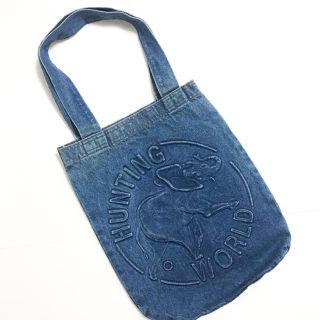 美品 ハンティングワールド デニム 縦長トートバッグ 6/4までの期間
