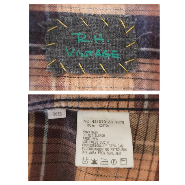 Ron Herman(ロンハーマン)のロンハーマン ビンテージ チェックシャツxs ronherman レディースのトップス(シャツ/ブラウス(長袖/七分))の商品写真