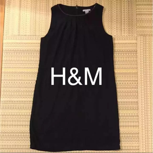 H&M(エイチアンドエム)のH&M ブラック シフォンワンピース レディースのワンピース(ミニワンピース)の商品写真