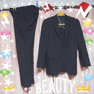 アオヤマ(青山)の洋服の青山のスーツ（M)　深紺(セットアップ)