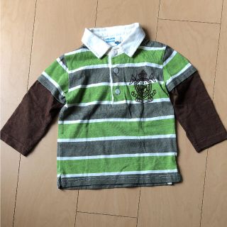 マザウェイズ(motherways)のマザウェイズ 重ね着風 長袖 シャツ 90㎝ グリーン系(Tシャツ/カットソー)