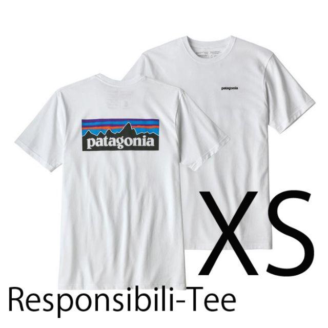 patagonia(パタゴニア)の新品 即日発送 XS パタゴニア JPサイズS P6 ロゴ Tシャツ白2018 メンズのトップス(Tシャツ/カットソー(半袖/袖なし))の商品写真