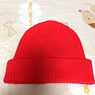 モンキ(Monki)のオレンジニット帽(ニット帽/ビーニー)