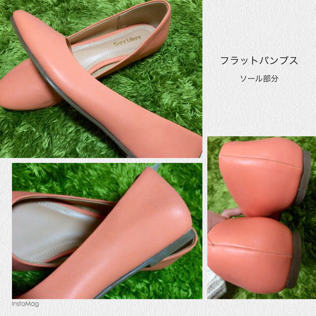 フラットパンプス/ピンク/Mサイズ レディースの靴/シューズ(ハイヒール/パンプス)の商品写真