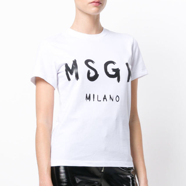 希少white✨ MSGM 定番ロゴプリントTシャツ レディースXS.S.M