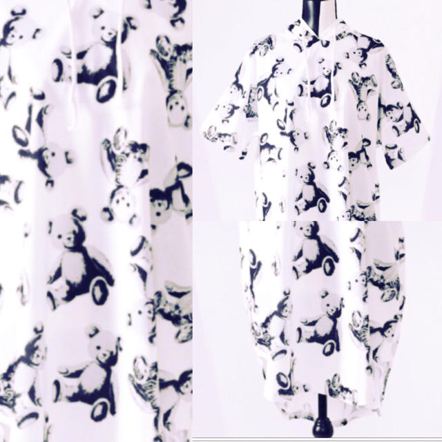 FUNKY FRUIT(ファンキーフルーツ)のスケルトンテディ総柄半袖プルオーバー レディースのトップス(パーカー)の商品写真