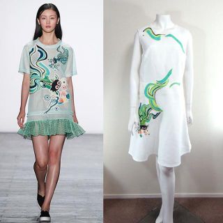 ヴィヴィアンタム(VIVIENNE TAM)の【SALE新品】ヴィヴィアンタム◆2016SSゴールドフィッシュ/金魚刺繍ドレス(ひざ丈ワンピース)