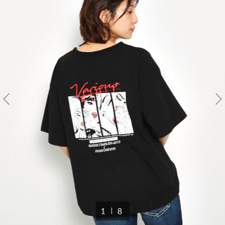 ロデオクラウンズ(RODEO CROWNS)の新品 人気 今季 VTA×RCSコラボ Ｔシャツ ブラック(Tシャツ(半袖/袖なし))