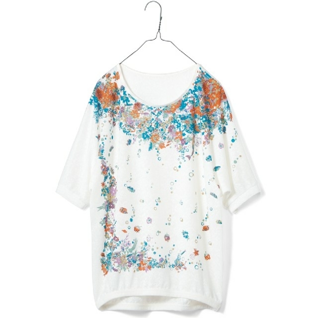 FELISSIMO(フェリシモ)の新品 フェリシモ 半袖 珊瑚礁 トップス Tシャツ 大きい サイズ 3L レディースのトップス(Tシャツ(半袖/袖なし))の商品写真