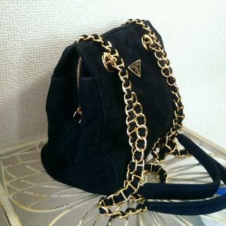 PRADA - レア美品プラダ本革ネイビーチェーンバッグの通販 by コメント ...