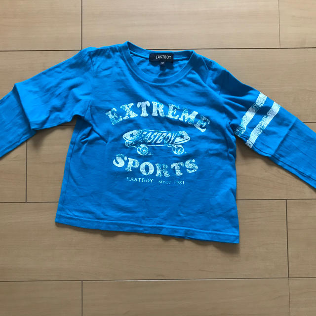 EASTBOY(イーストボーイ)のイーストボーイ ターコイズ長袖Tシャツ 100〜110センチ キッズ/ベビー/マタニティのキッズ服男の子用(90cm~)(Tシャツ/カットソー)の商品写真