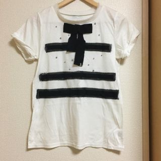 ランバンオンブルー(LANVIN en Bleu)のリボンTシャツ LANVIN en Bleu(Tシャツ(半袖/袖なし))