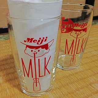 ★新品★ 昭和レトロ 牛乳コップ 2セット(グラス/カップ)