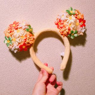 ディズニー(Disney)のミニー カチューシャ お花 和 黄色(カチューシャ)