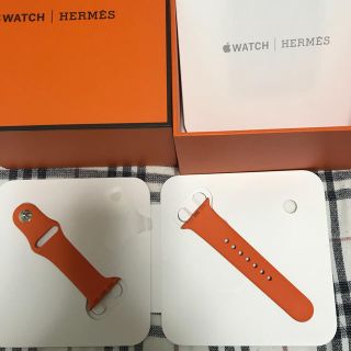 アップルウォッチ(Apple Watch)のApple Watch Hermes series 3オレンジ バンド 最終価格(腕時計(デジタル))