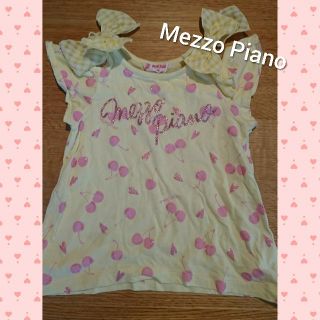 メゾピアノ(mezzo piano)の🎵Mezzo Piano(メゾピアノ) 🎵 チェリー柄Tシャツ サイズ100(Tシャツ/カットソー)