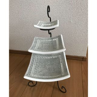 バリ島購入☆*:.｡. ハンドメイド お皿 3段セット(置物)