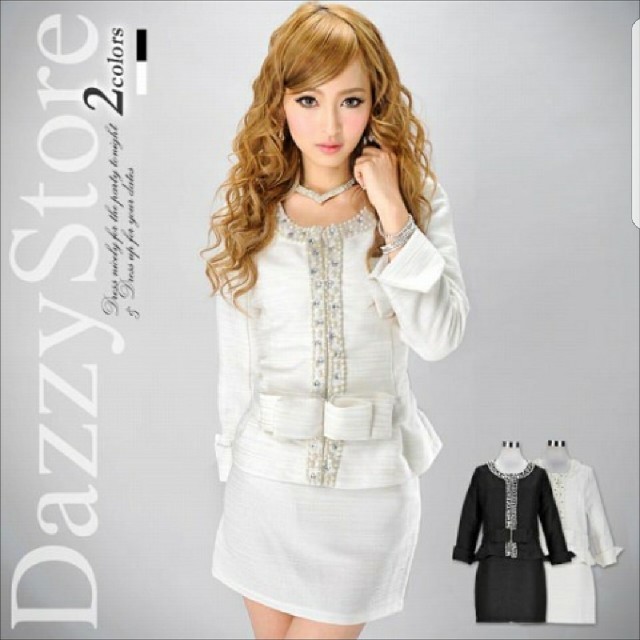 dazzy store(デイジーストア)のパールリボンスーツ レディースのフォーマル/ドレス(ナイトドレス)の商品写真