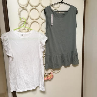 ユニクロ(UNIQLO)のTシャツ タンクトップ XS 5枚まとめ UNIQLO 新品美品(Tシャツ(半袖/袖なし))