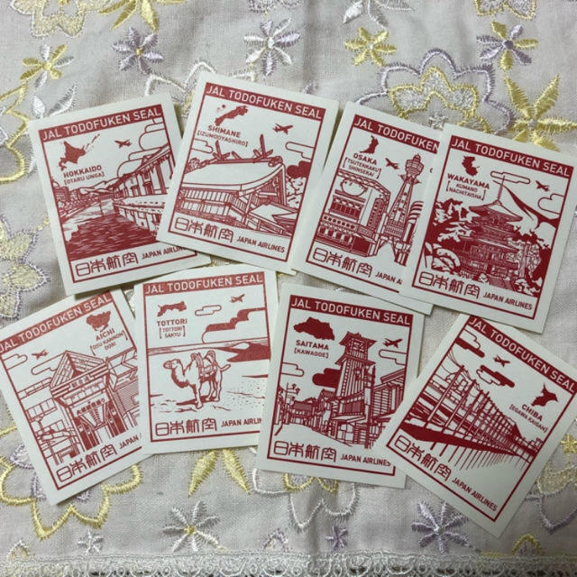 JAL(日本航空)(ジャル(ニホンコウクウ))のJAL 都道府県 シール レア多数 エンタメ/ホビーのテーブルゲーム/ホビー(航空機)の商品写真