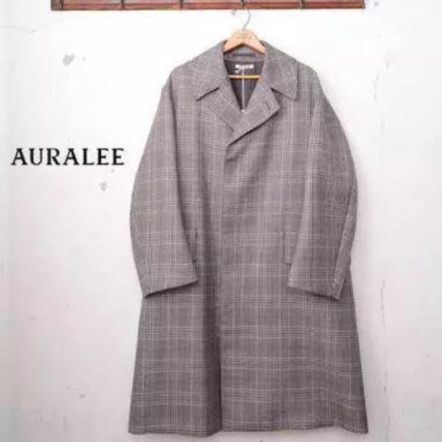 COMOLI(コモリ)のDOUBLE FACE CHECK LONG COAT メンズのジャケット/アウター(ステンカラーコート)の商品写真