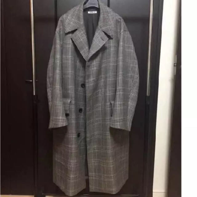 COMOLI(コモリ)のDOUBLE FACE CHECK LONG COAT メンズのジャケット/アウター(ステンカラーコート)の商品写真