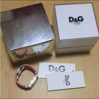 ディーアンドジー(D&G)のD&G ドルガバ 腕時計 デジタルウォッチ ブレスウォッチ ピンク シルバー(腕時計)