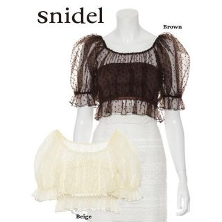 スナイデル(SNIDEL)のsnidel ドット シースルーブラウス(シャツ/ブラウス(半袖/袖なし))