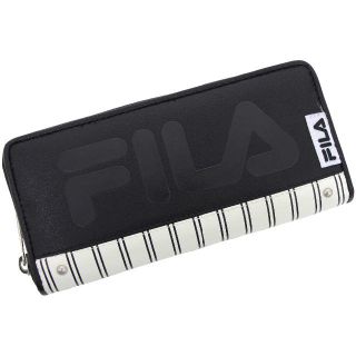 フィラ(FILA)のFILA フィラ ロングウォレット 長財布 ロゴストライプ★ブラックブラック新品(財布)