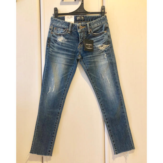 moussy(マウジー)の新品✩moussy✩damage cropped skinny✩ レディースのパンツ(スキニーパンツ)の商品写真