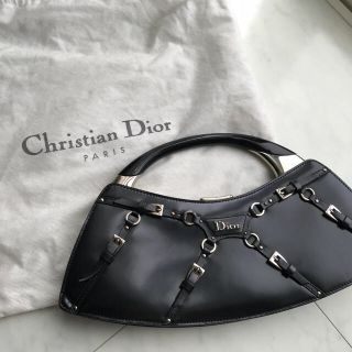 クリスチャンディオール(Christian Dior)のクリスチャン ディオール ハンド バック 美品 パーティーバック ブラック(ハンドバッグ)