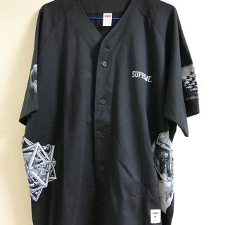 Supremeベースボールシャツエッシャー(Tシャツ/カットソー(半袖/袖なし))