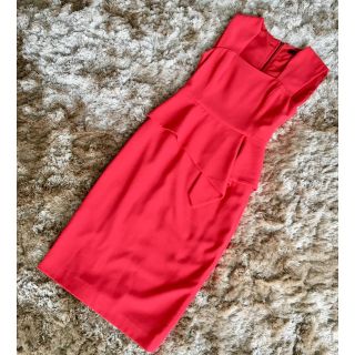 ビーシービージーマックスアズリア(BCBGMAXAZRIA)のChisa様専用♡BCBG MAXAZRIA ♡レッドワンピース(ひざ丈ワンピース)