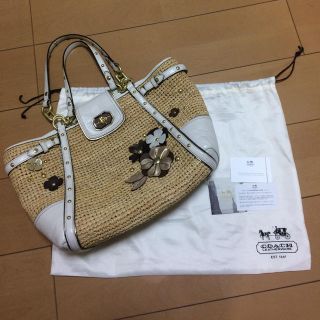 コーチ(COACH)のコーチ未使用♡カゴバック(かごバッグ/ストローバッグ)