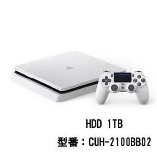 プレイステーション4(PlayStation4)の新品 PlayStation 4 本体 ホワイト 1TB(家庭用ゲーム機本体)