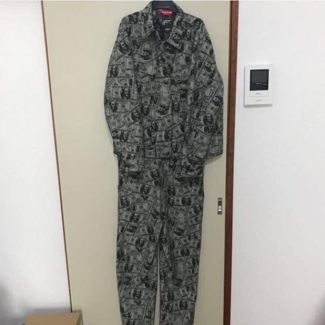 100 Dollar Bill Overalls Trucker Jacket