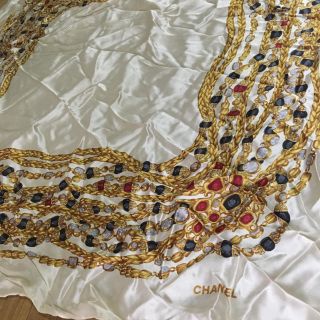 シャネル(CHANEL)のシャネル スカーフ チェーン ビジュー  ココ(バンダナ/スカーフ)