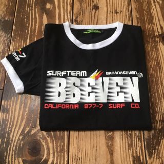 バナナセブン(877*7(BANANA SEVEN))のBanana Seven リンガーＴシャツ 美品(Tシャツ/カットソー(半袖/袖なし))