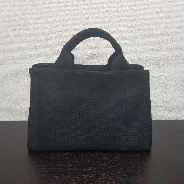 PRADA   プラダ カナパ トートバッグ 黒 キャンバス 2way Sサイズの